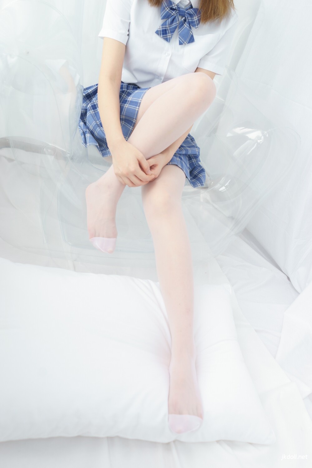 图片[2]-森萝财团 BETA-030 蓝色格子裙 [62P-476MB]-JKDOLL